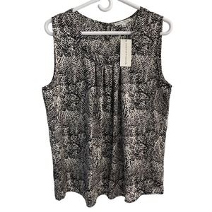 “NWT” Notations Womens Black/White Blouse - Size Large
